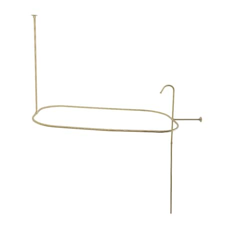 ABT1040-7 Oval Shower Riser W/ Enclosure, Brushed Brass